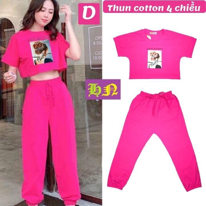 Đồ bộ bé croptop cho bé gái hình dễ thương từ 9-43kg. Áo croptop bé gái- quần thể thao