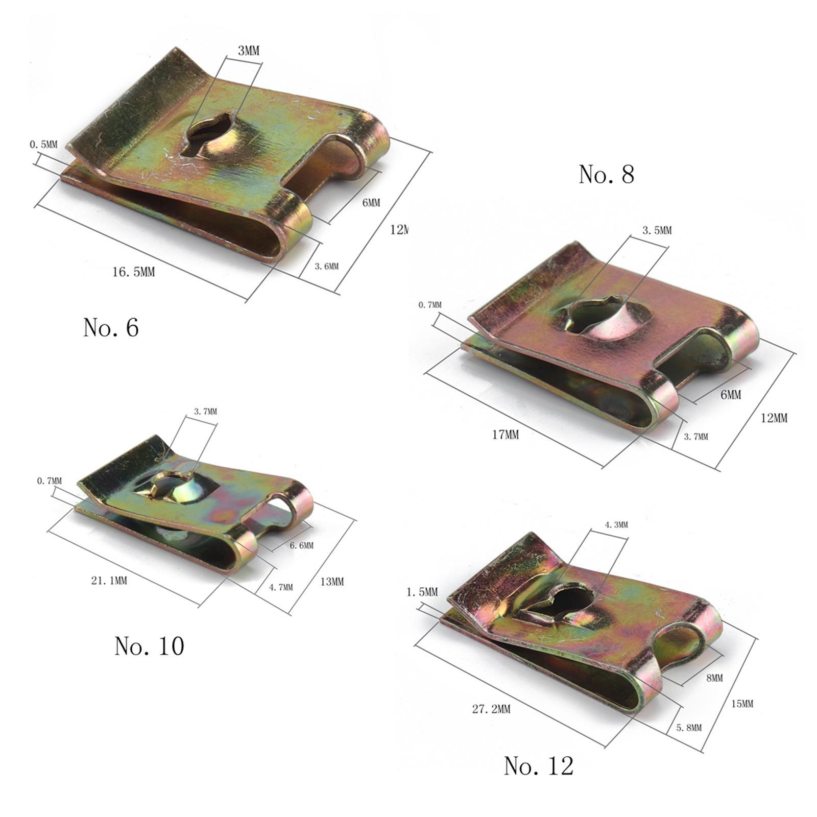 300 Pieces Clip Nut and Screw Set for Door Panel Interior Car