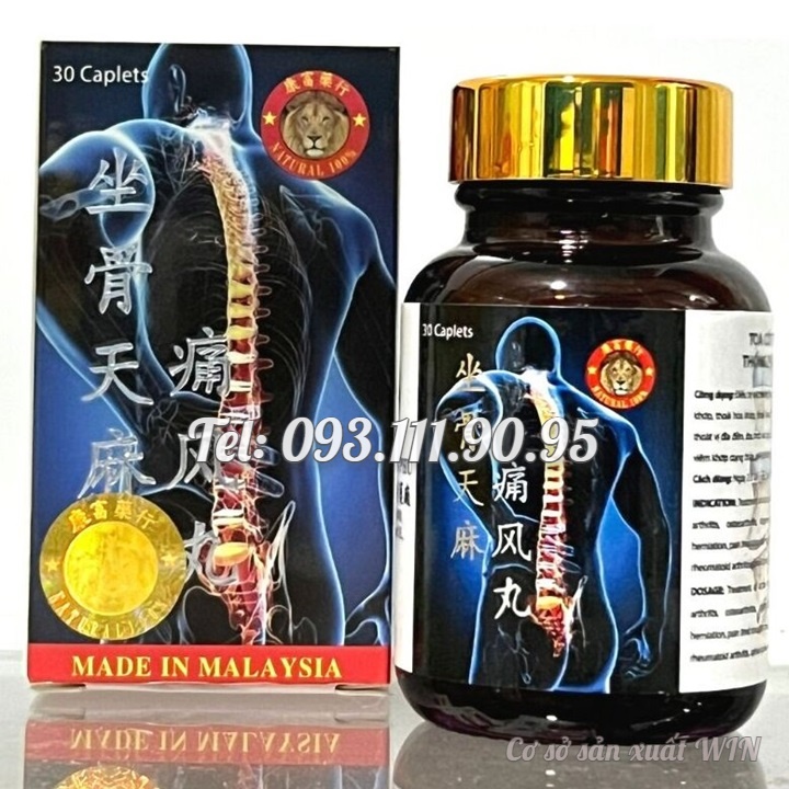 Viên uống nhức xương khớp, tê bì chân tay, thiếu chất nhầy khớp gối, khô khớp, thoát vị đĩa đệm xuất xứ Malaysia - Mã số 2077