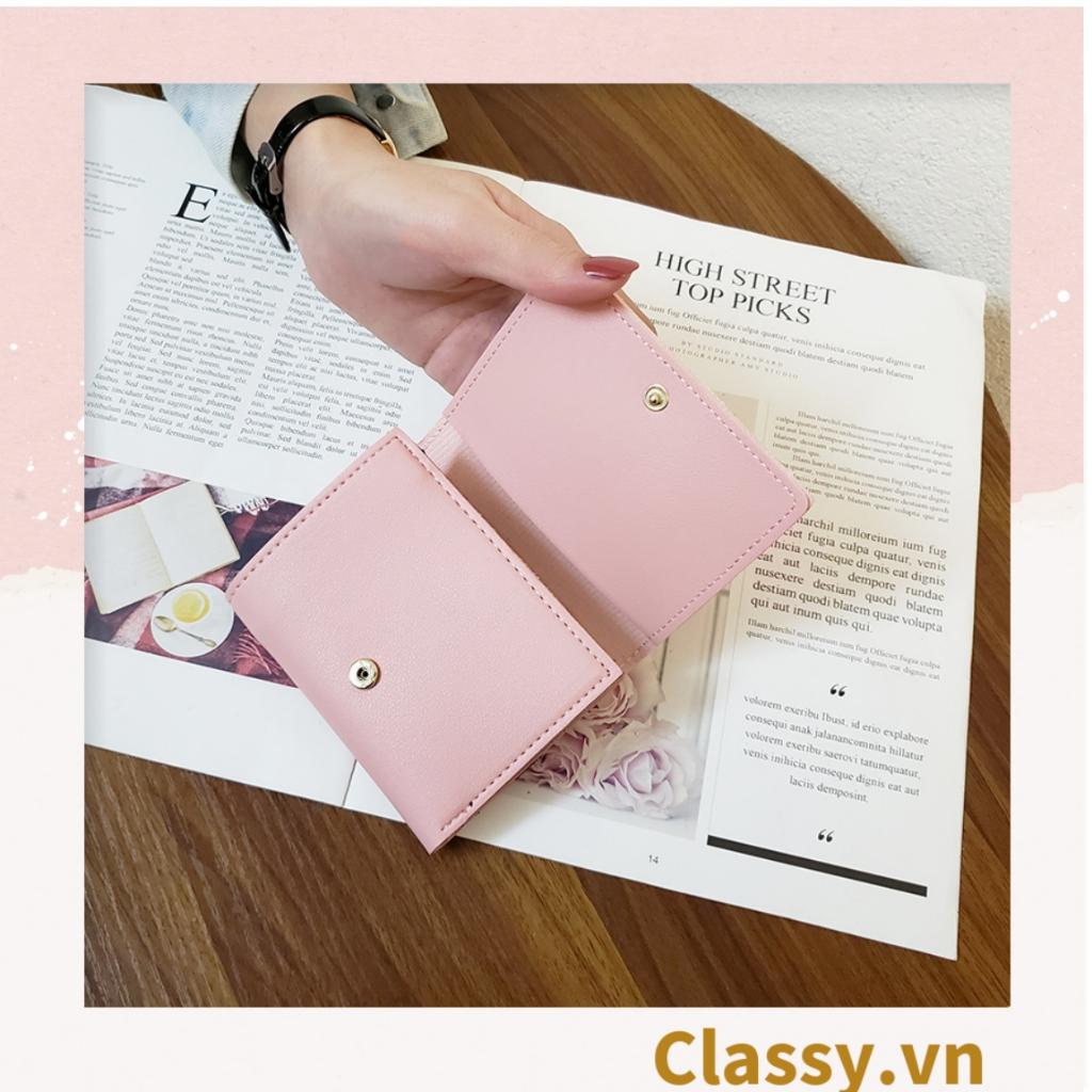 Ví bóp nữ Classy mini ngắn gấp 3 nhỏ gọn có thể bỏ túi, hình chú heo T699