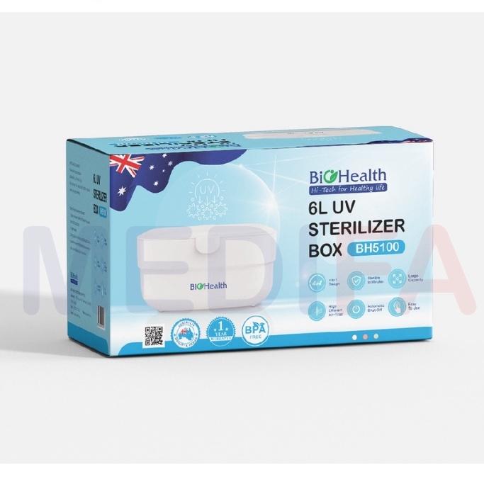 Máy tiệt trùng bình sữa BioHealth BH5100 sử dụng tia UV khử khuẩn cửa trên dung tích 6L