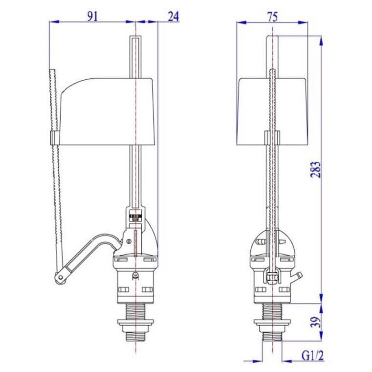 Cọc Cấp Nước Bồn Cầu - Phao Cấp Nước Bồn Toalet .