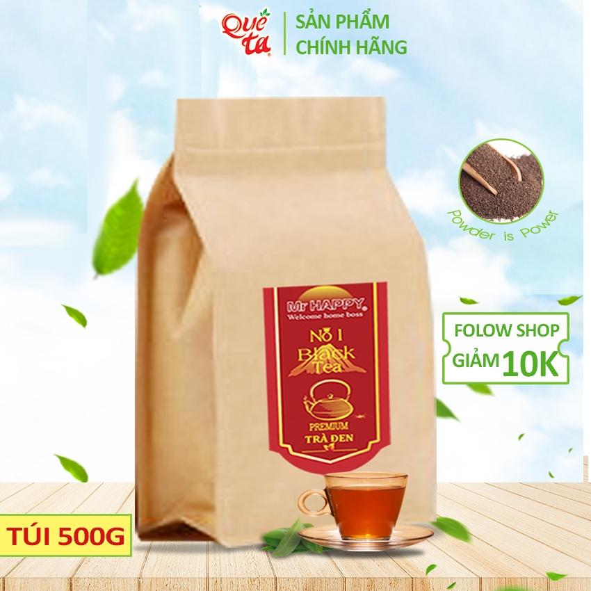 Hồng Trà Đen Pha Trà Sữa, Nguyên Liệu Làm Trà Sữa Ngon, Hiệu Quê Ta Mr Happy, Dạng Viên CTC BOP, Túi Kraf 500g