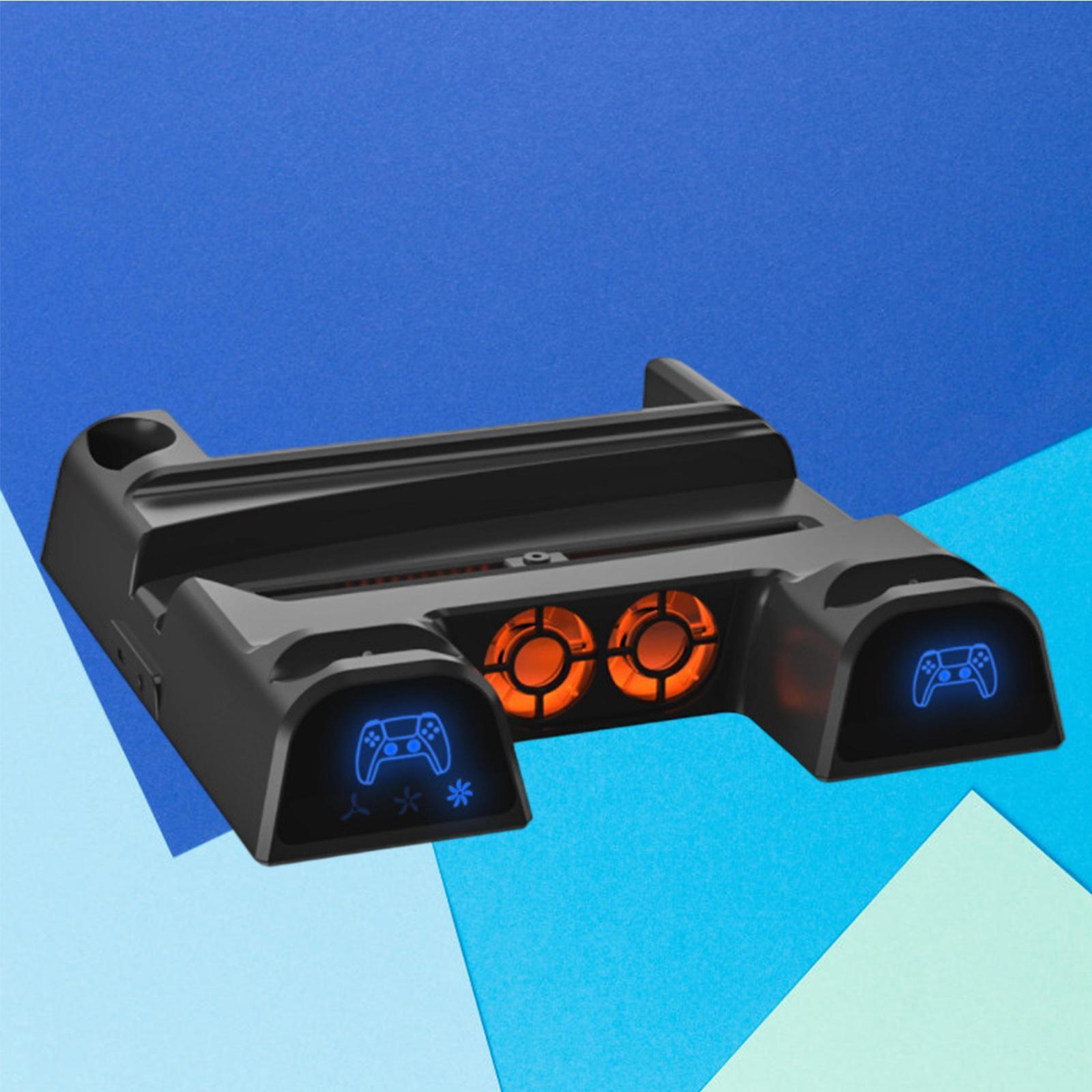 Vertical Stand+Cooling Fan+Charging Station +Game Storage for PS5