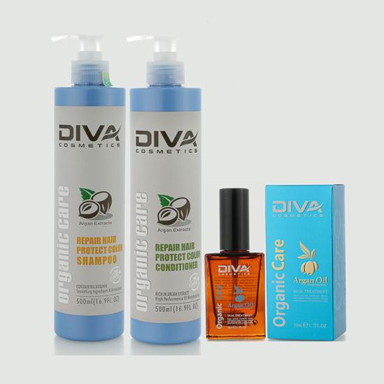 Combo Bộ dầu gội xả phục hồi giữ màu Diva 500ml