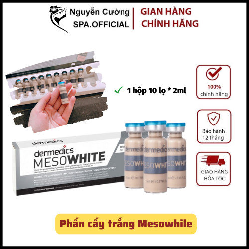 Cấy Phấn Mesowhite Làm Trắng Da Đẹp Mịn Và Đều Màu 1 (Hộp 10 lọ) -Cam Kết Hàng Chuẩn