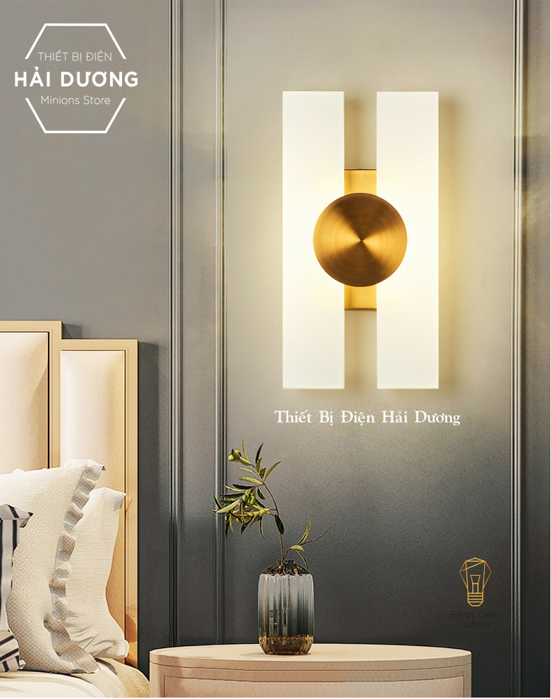 Đèn Tường Đồng Cao Cấp Kiểu Dáng Hiện Đại DT-620  Ánh Sáng Vàng - Led Siêu Sáng - Có Video