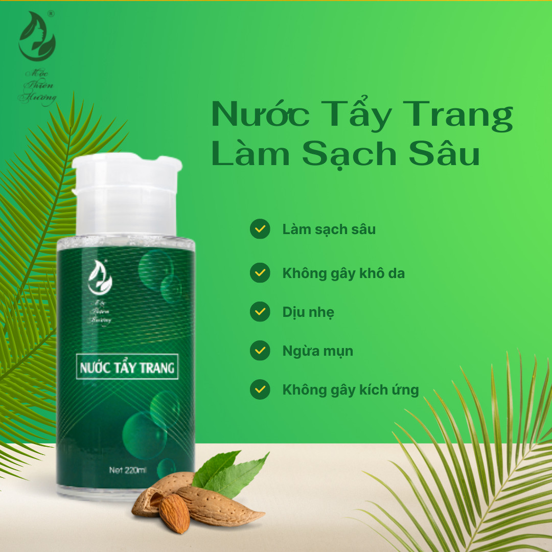 Nước Tẩy Trang Làm Sạch Sâu, Kiềm Nhờn Mộc Thiên Hương 220ml