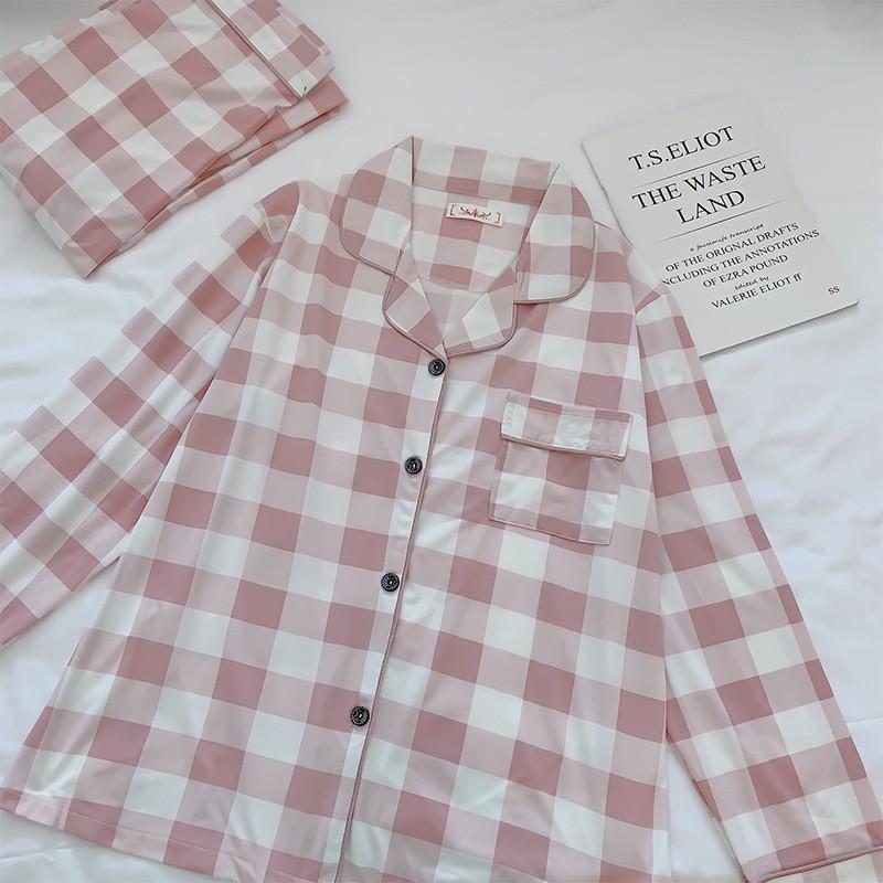 Pijama- Bộ Ngủ Nữ cotton áo dài quần dài BNNDQ07