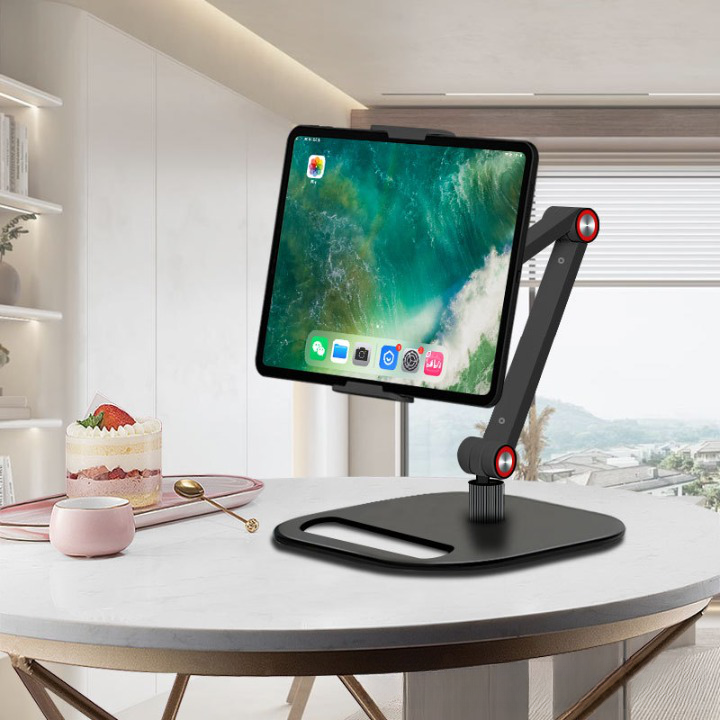 Giá Đỡ Điện Thoại, Máy Tính Bảng Creative️ Desktop Black Hợp Kim Nhôm Tay Giữ Xoay 360 Độ - Home and Garden