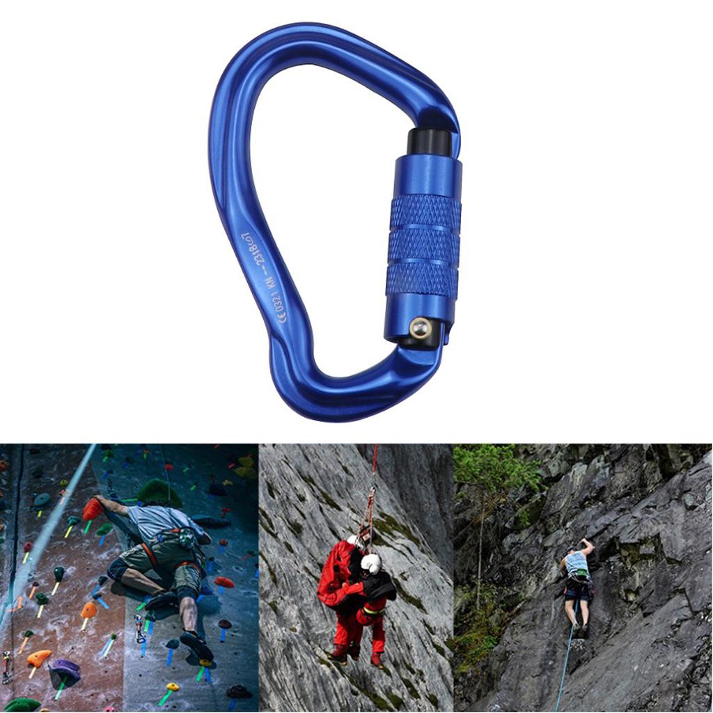 Carabiner Tự động Khóa Cổng Xoắn 23KN để Leo Núi Cứu Hộ Rappelling