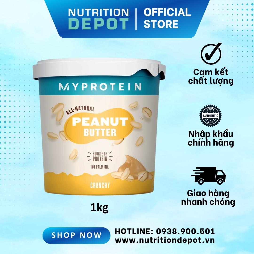 Bơ đậu phộng All Natural Peanut Butter Myprotein (hộp 1kg) - Tăng cường sức khỏe tim mạch - Nutrition Depot Vietnam