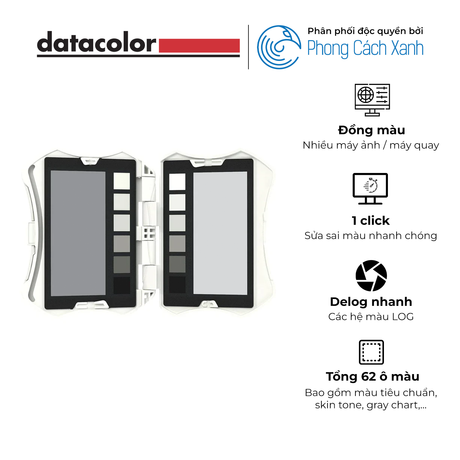 Cân màu cảm biến máy chụp / máy quay Datacolor Spyder Checkr Photo V2 - Hàng Chính Hãng