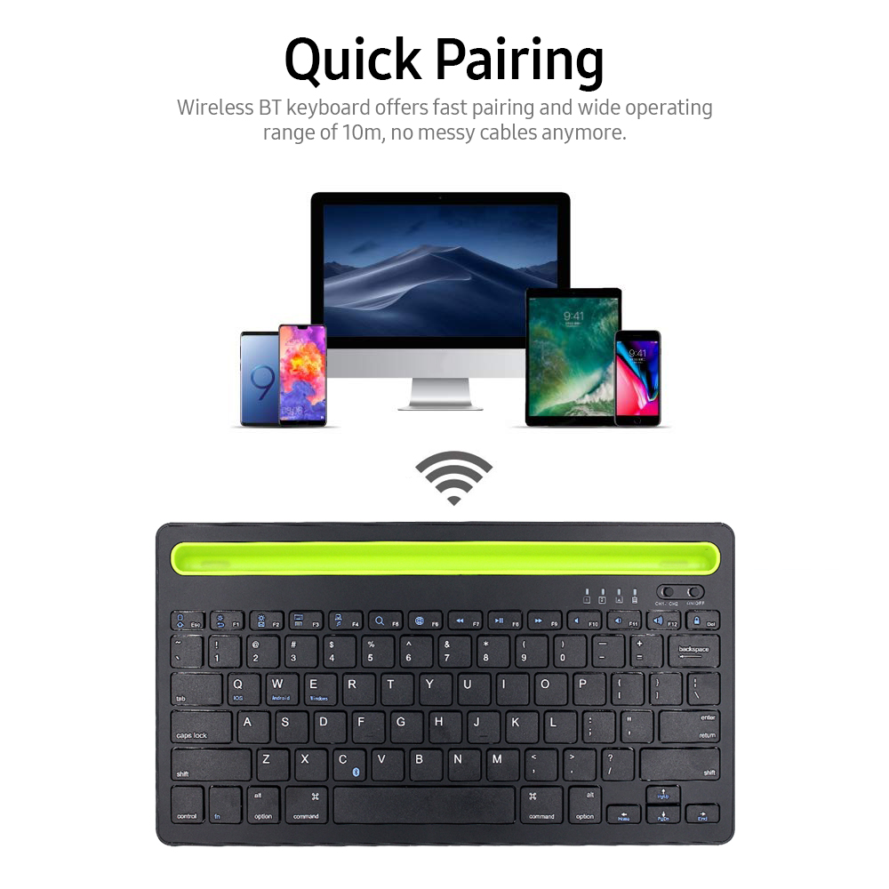 Bàn phím BT với chuột có thể sạc lại không dây, có chức năng ghép nối, Hỗ trợ cho IOS Android Windows
