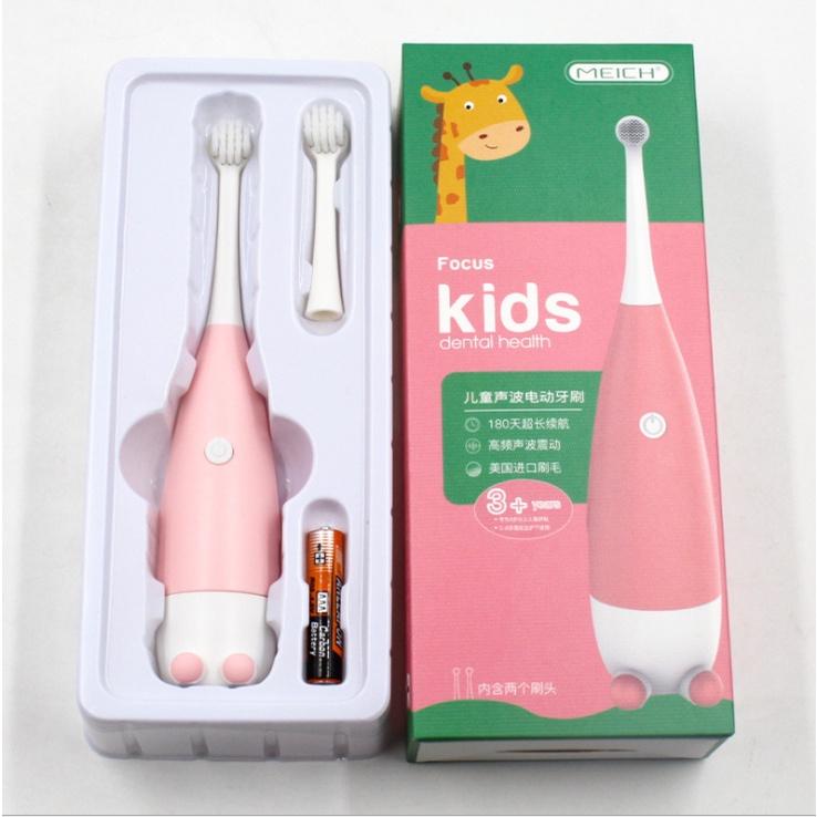 Bàn Chải Điện Đánh Răng Cho Bé Mặt Chải Mịn Êm Không Gây Tổn Thương Chải Sạch Răng Bảo Vệ Nướu