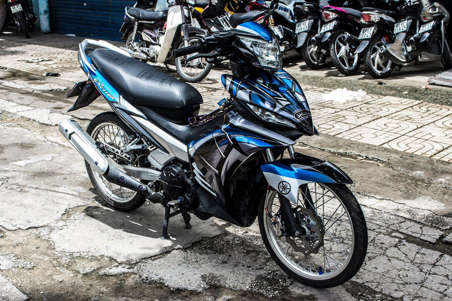 Tem trùm Exciter 135 Blue Dragon