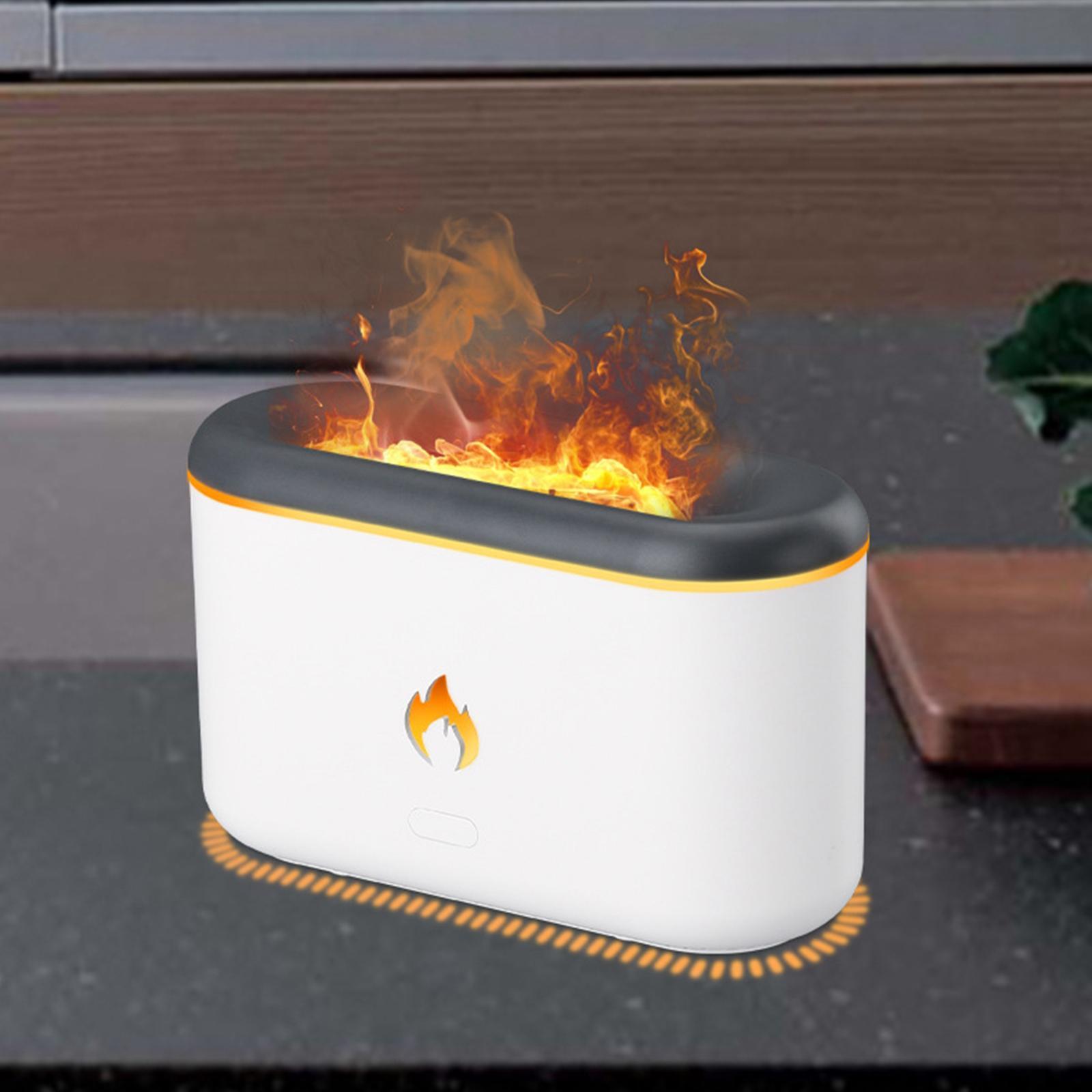 300ml Air Humidifier 3D Flame USB Night Lamp Essential Oil Diffuser for Home Desktop