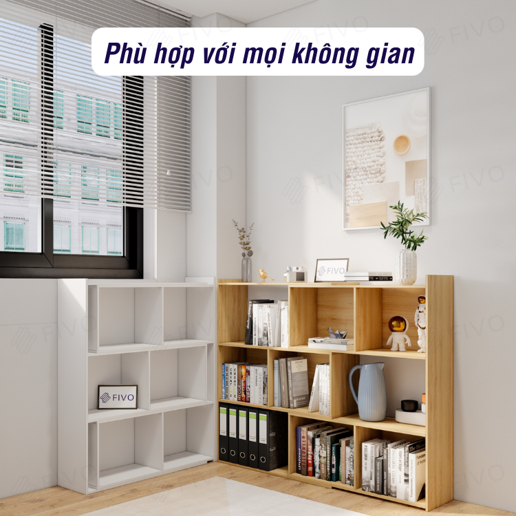 Kệ Trang Trí Thông Minh FIVO FB72, Thiết Kế Hiện Đại 2IN1 Đóng Mở Tùy Thích, Tiết Kiệm Diện Tích - 3 Tầng