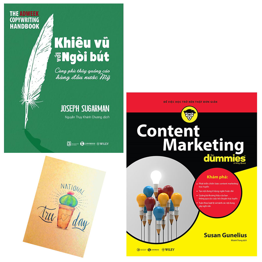 Combo Content Marketing For Dummies và Khiêu Vũ Với Ngòi Bút( Tặng Kèm Sổ Tay Xương Rồng)