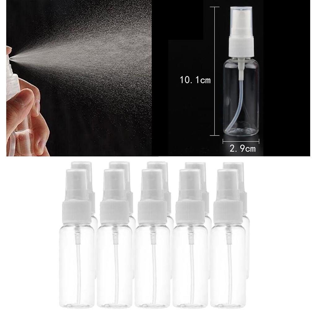 10PCS 30ml 50ml Mini Transparent Plastic Makeup Cosmetic Atomizer Bottles Pump