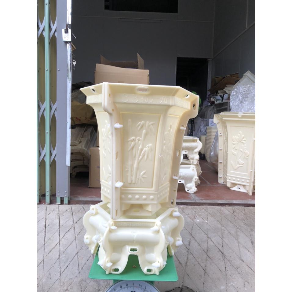 Bộ khuôn đúc chậu ống cao 33cm kèm chân nhựa ABS đầy đủ lòng trong