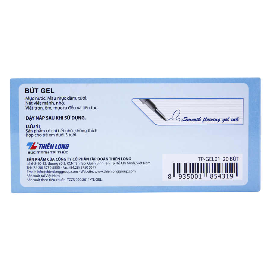 Hộp 20 Bút Gel Thiên Long TP - GEL01