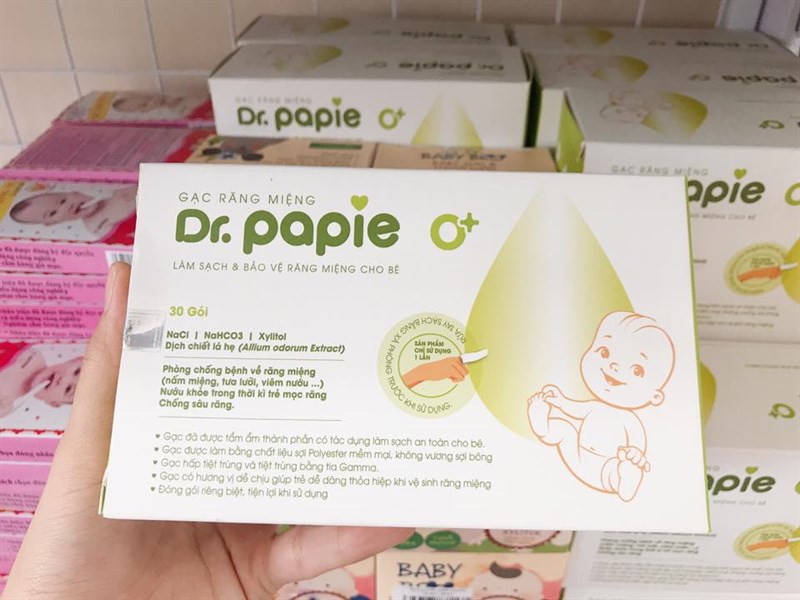 2 hộp Gạc Rơ Lưỡi, Vệ Sinh Răng Miệng Cho Bé Dr Papie