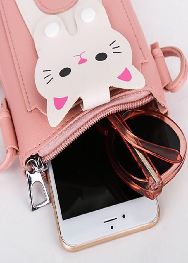 Túi đựng điện thoại - túi đeo chéo mini bag hình chú mèo đáng yêu