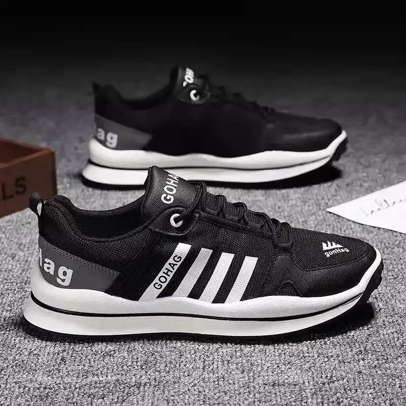 Giày Thể Thao Nam MENDO - Giày Sneaker Màu Đen - Trắng, Thiết Năng Động, Gót Phẳng Chống Mài Mòn - G5451