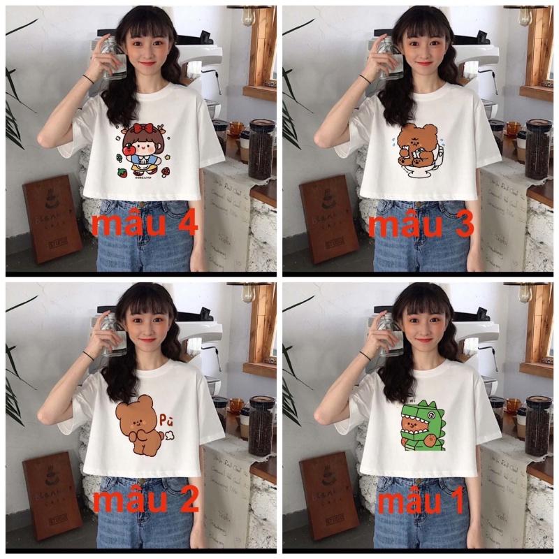 Các mẫu Áo croptop hình các hoạt động dễ thương