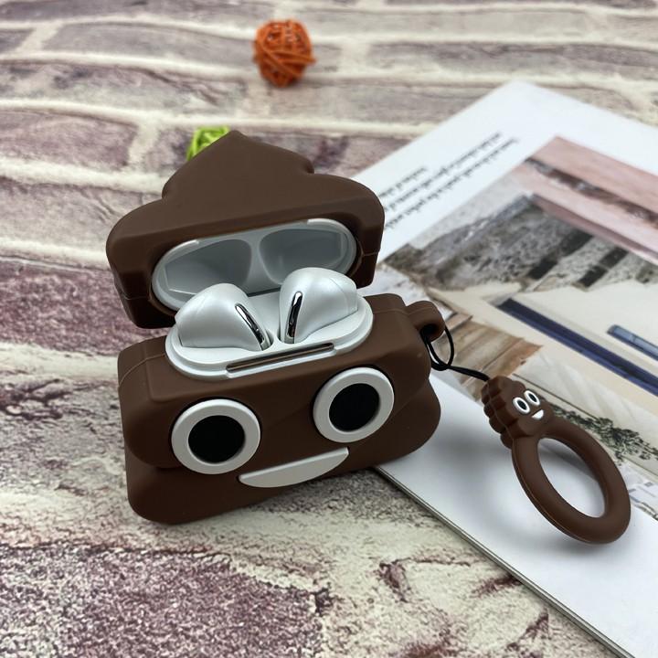 Bao Case, Ốp cho Airpods 1/2/Pro hình cục shit cute - Mã TZAP362