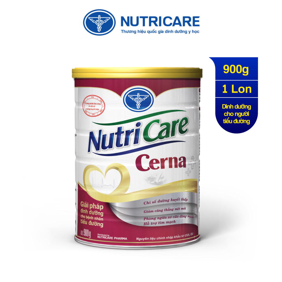 01 lon sữa Nutricare Cerna 900g - Dinh dưỡng cho bệnh nhân tiểu đường