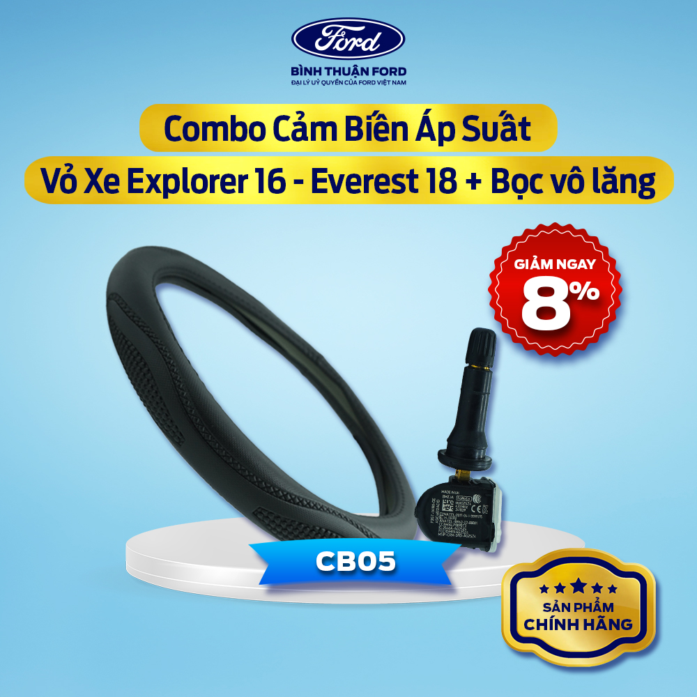 [COMBO GIÁ HỜI] Cảm Biến Áp Suất Vỏ Xe Ô Tô + Bọc Vô Lăng Ô Tô | Giải Pháp Bảo Vệ Xe