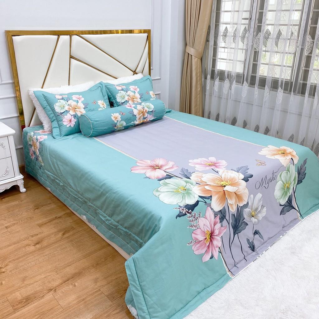Bộ Chăn Ga Gối 5 món Cotton Living Cao Cấp