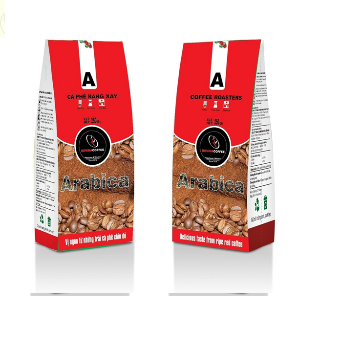 Cà Phê Arabica Cầu Đất - Pha Máy - Gói 250gr Nguyên Hạt Hương Vị Đậm Đà Cân Bằng Hoàn Hảo Rovina Coffee