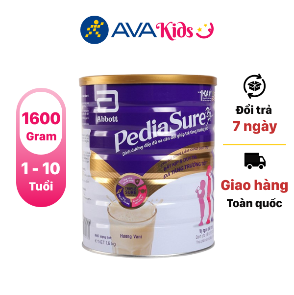 Sữa bột Abbott PediaSure BA hương vani 1.6kg (1 - 10 tuổi)