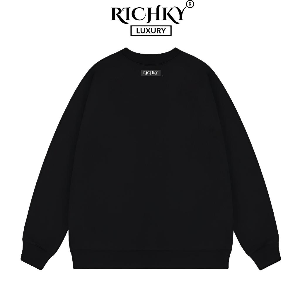 [Mã INBAU300 giảm 10% đơn 250K] Áo Sweater Local Brand Unisex Richky Premium Sweater BlackPink - RKS03