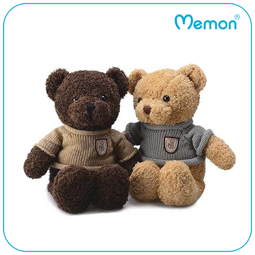 Gấu bông Teddy Head Tales cao cấp - Hàng chính hãng Memon - Đồ chơi thú nhồi bông Teddy Head Tales, Chất liệu Bông gòn PP 3D tinh khiết mềm mịn, đàn hồi đa chiều, bền đẹp, an toàn cho người sử dụng