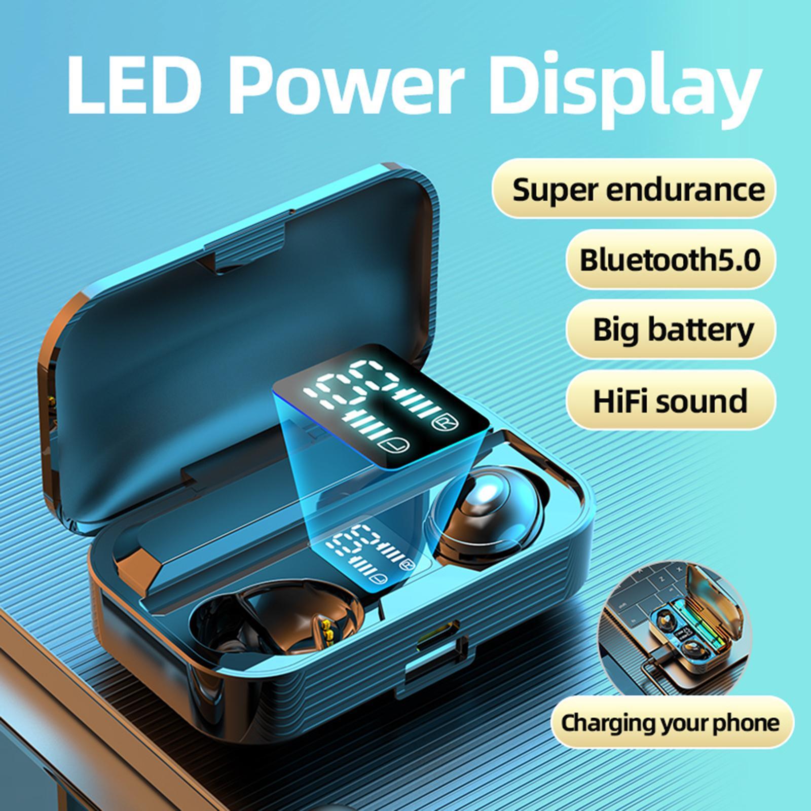 In Ear Headphone Bluetooth 5.0 Wireless Earphones HiFi Sound Black