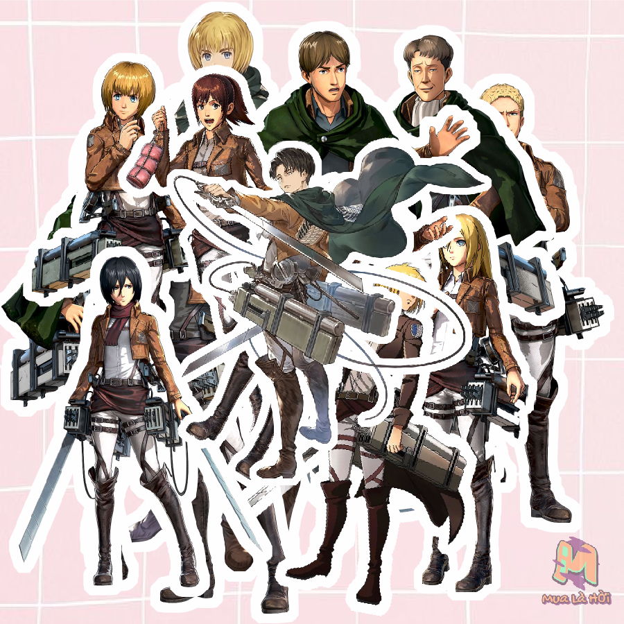 Miếng dán Stickers truyện Attack on titan