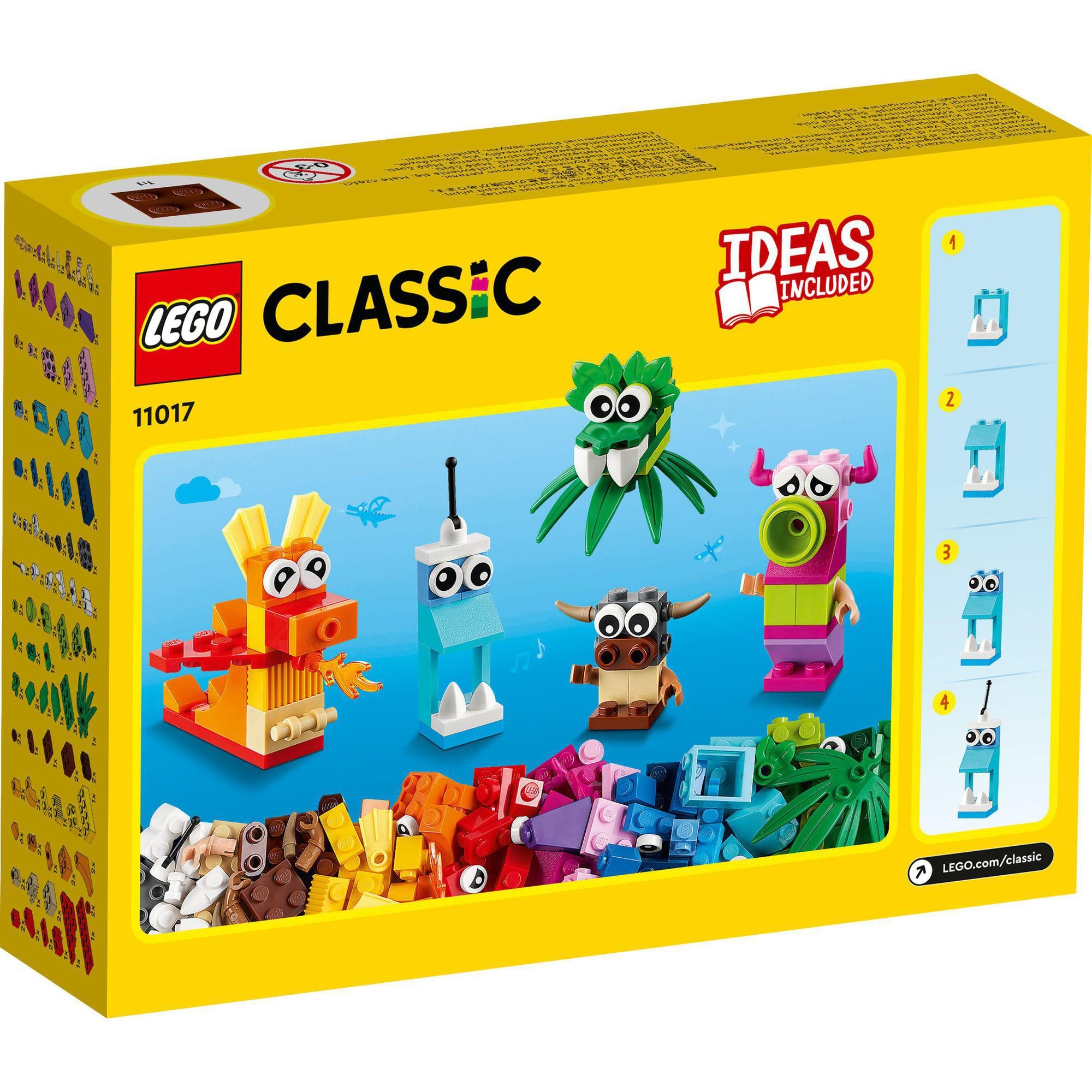 LEGO Classic 11017 Hộp gạch Classic chủ đề quái vật sáng tạo (140 chi tiết)