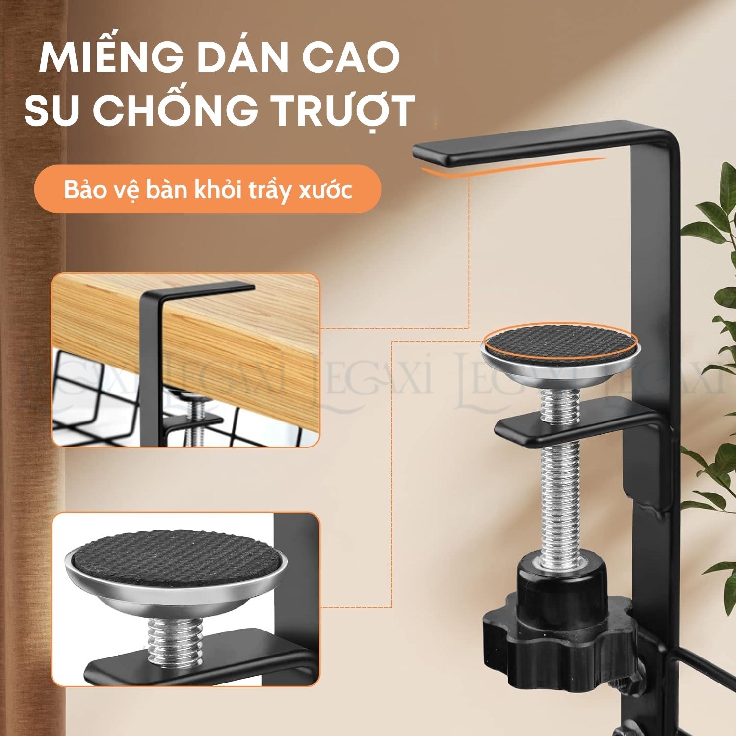 Khay đỡ ổ điện dây điện gắn dưới bàn kệ bằng kim loại thép không cần đục lỗ 38.5x13x16cm Legaxi