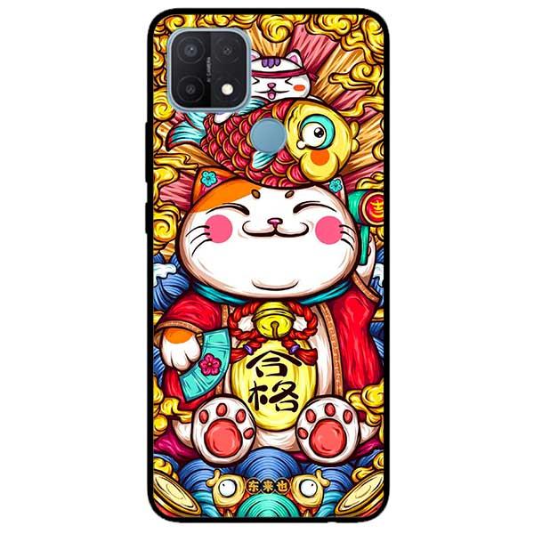 Ốp lưng dành cho Oppo A15 / A15s - Mèo Đội Cá