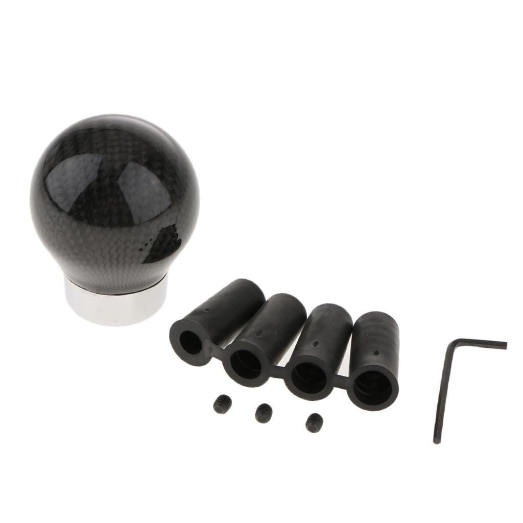 Universal Carbon Fiber Manual Car Gear Stick Metal Knob Handle