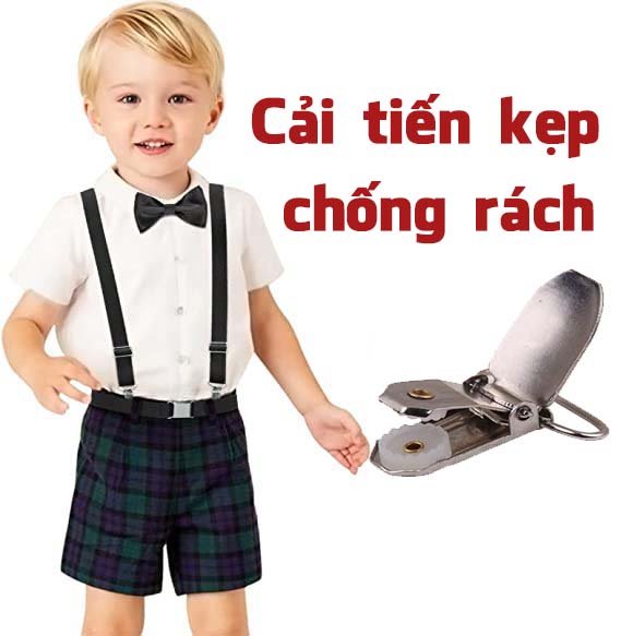 Dây Đai Chữ Y Trẻ Em Cho Bé Trai Gái Yếm Quần Cạp Chống Trượt 3 Kẹp Cố Định Điều Chỉnh HCM