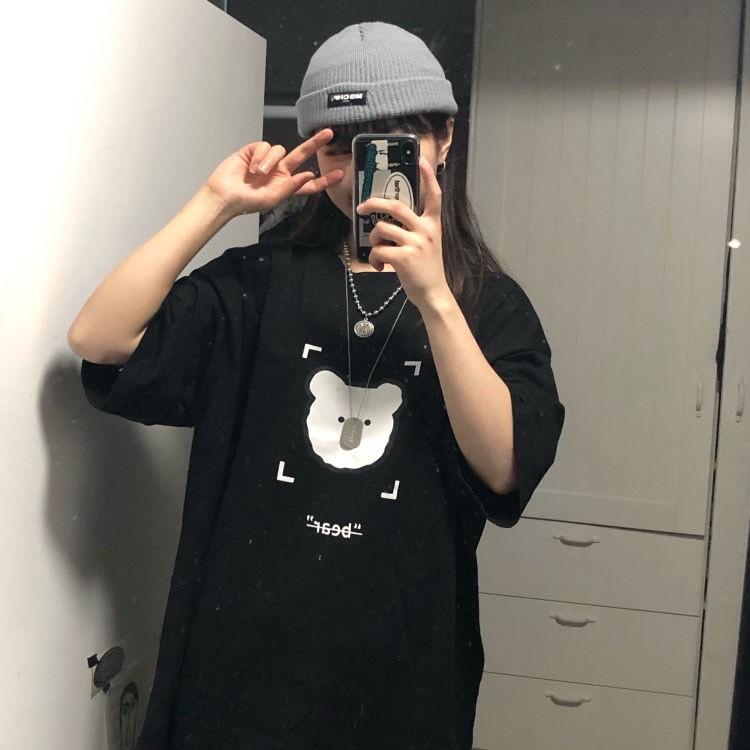 Áo thun tay lỡ form rộng unisex Be Yourself - GẤU BEAR