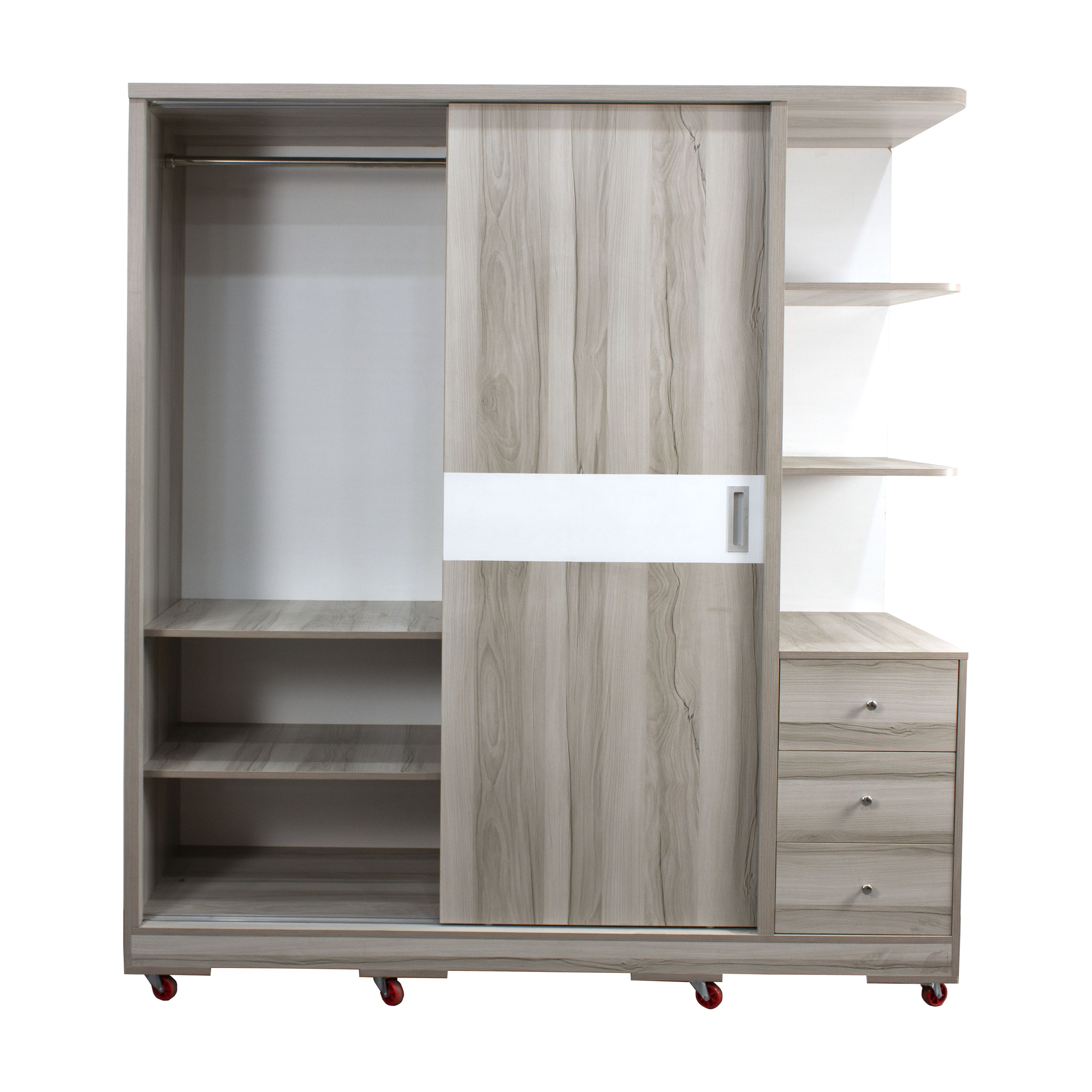 Tủ 2 Cánh Cửa Lùa Kèm Góc Gỗ MDF Phủ Melamine Cao Cấp Viva Gía Rẻ