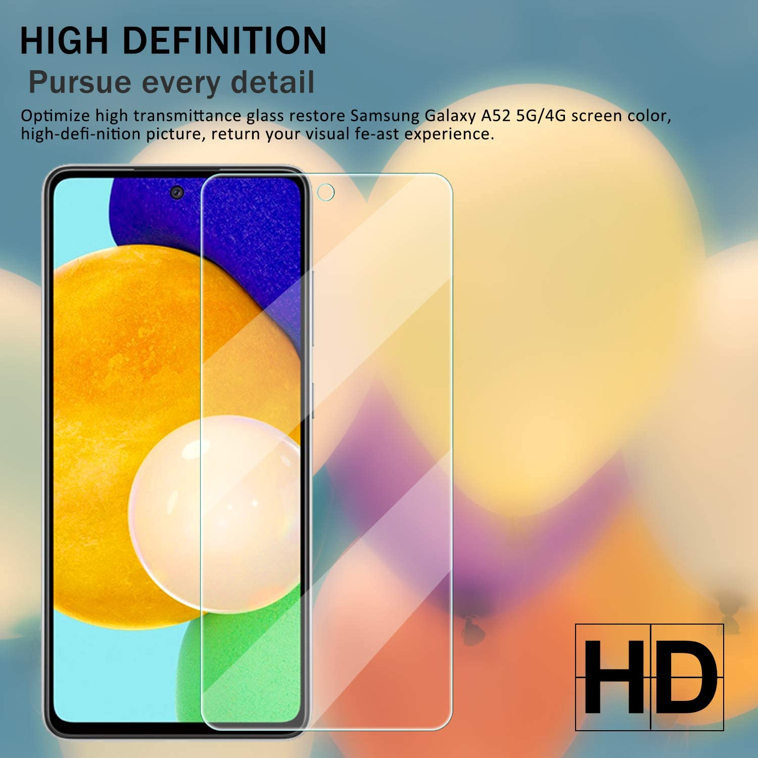 Miếng dán kính cường lực cho Samsung Galaxy A52 / A52 5G / A52s hiệu HOTCASE HBO - hàng nhập khẩu