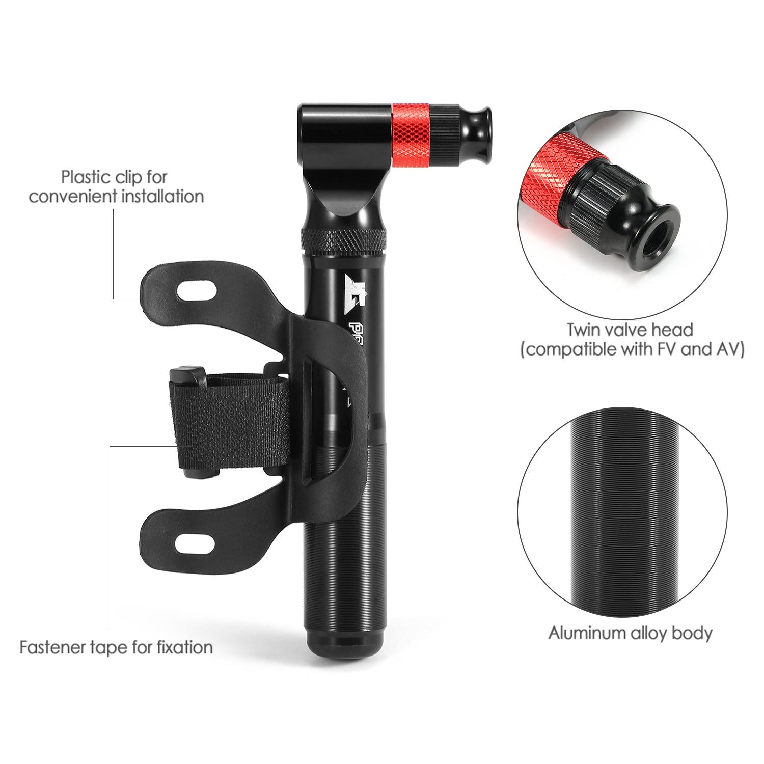 Máy bơm lốp xe đạp Presta Schrader di động, Máy bơm áp suất không khí 160PSI