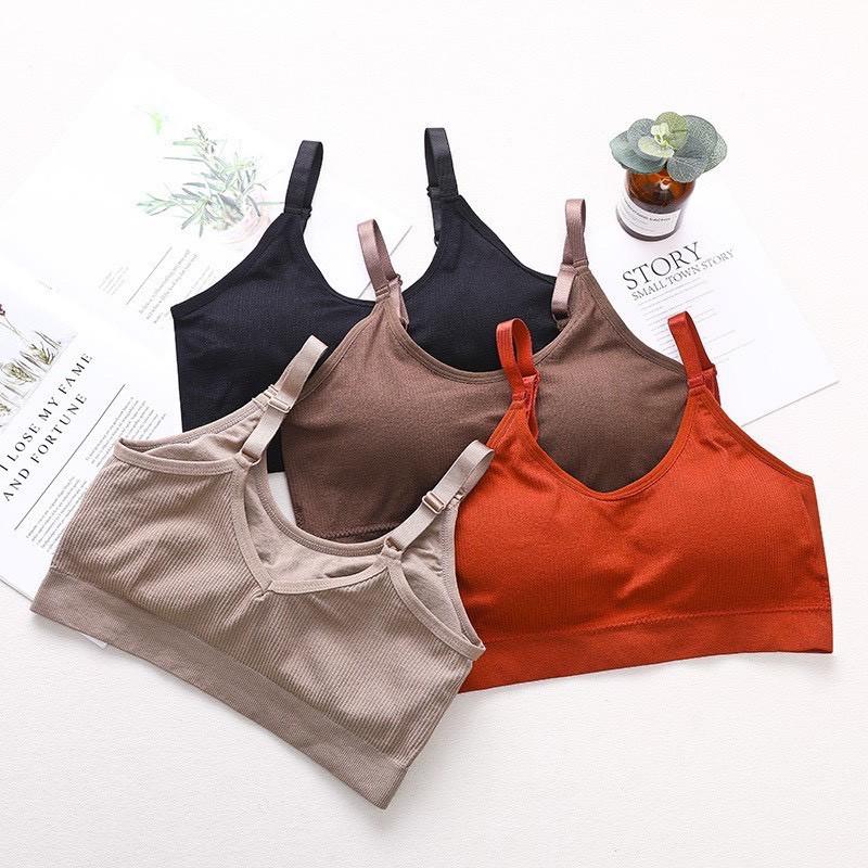 Áo Bra tập gym, tập yoga dây điều chỉnh - Áo croptop có mút ngực